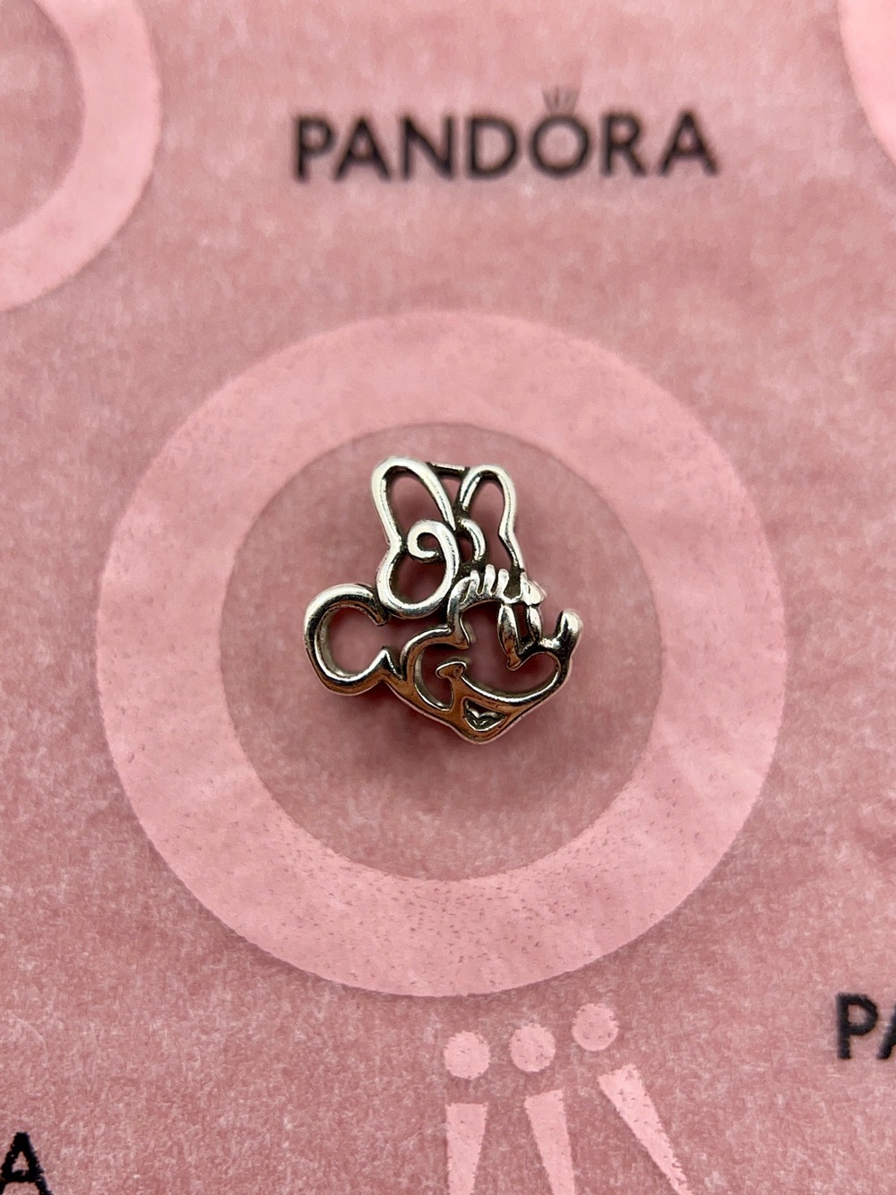 Pandora Disney Minnie Mouse Openwork Sterling Silver Charm - Picture 2 of 7